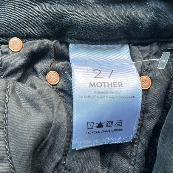 Mother High Waister Looker Blackbird Embroidered Star Jeans - Picture 9 of 12